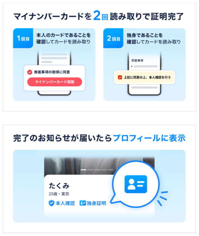 タップルでのマイナンバーカード登録方法