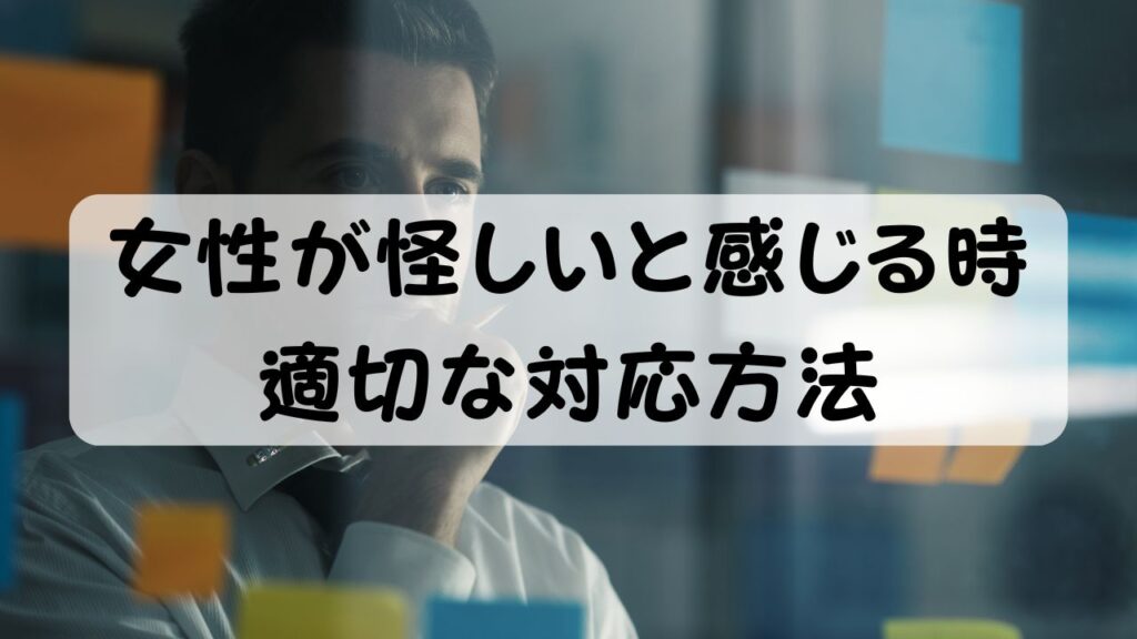 女性が怪しいと感じる時
   適切な対応方法