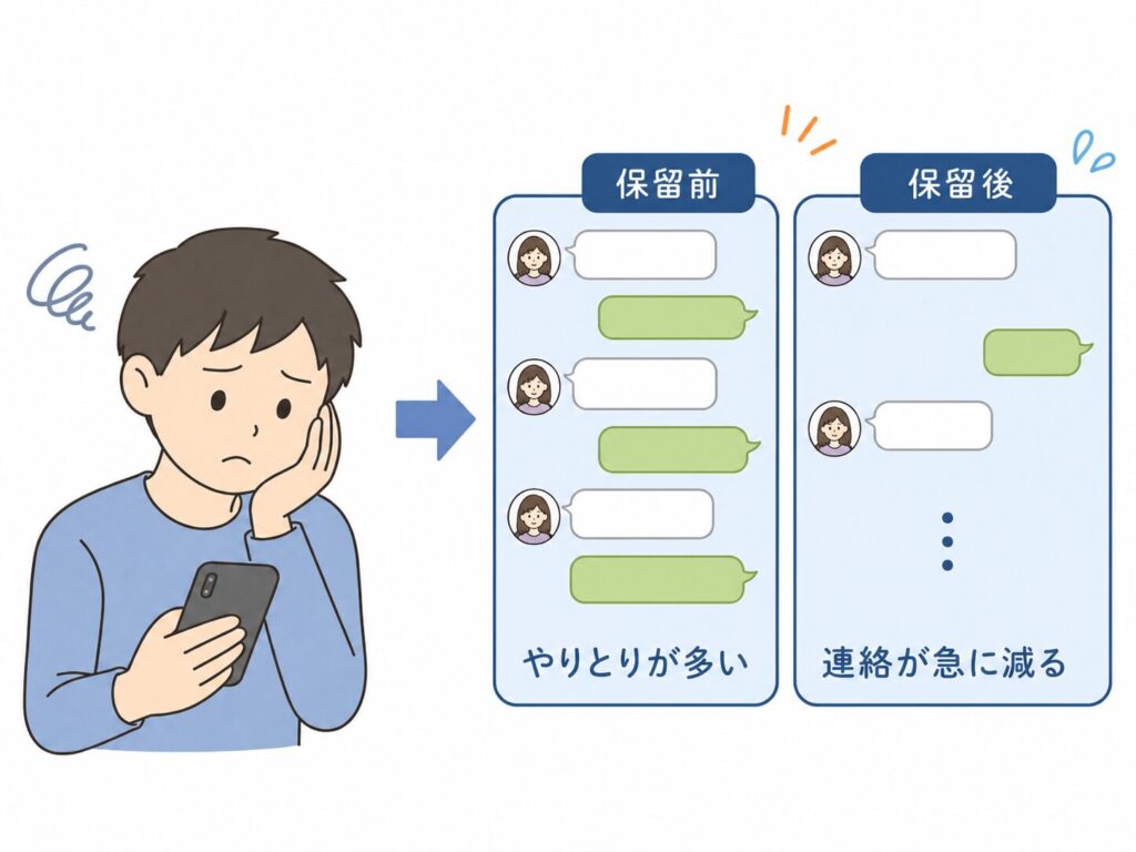 保留後に連絡が減る