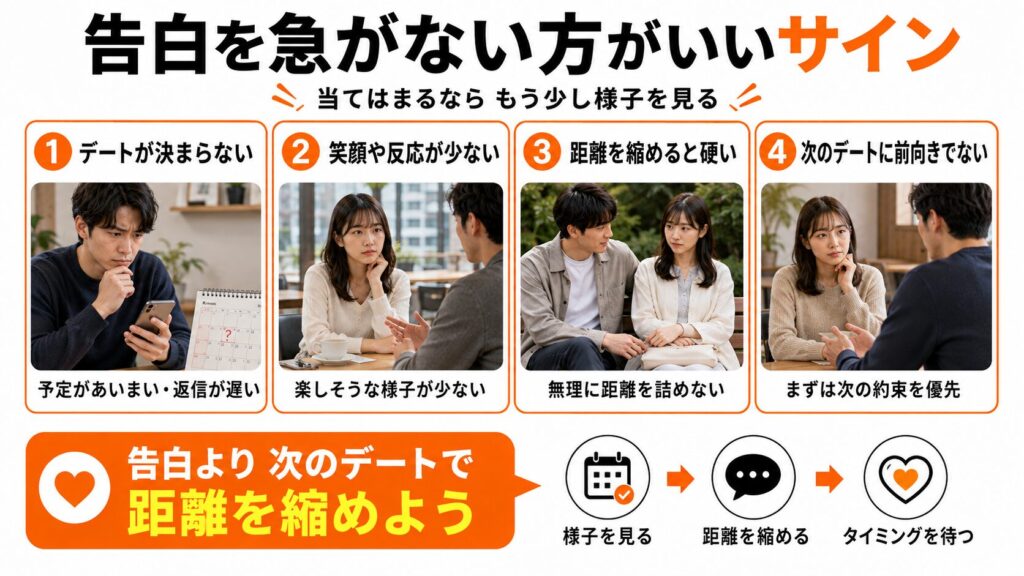 告白を急がない方がいいサイン