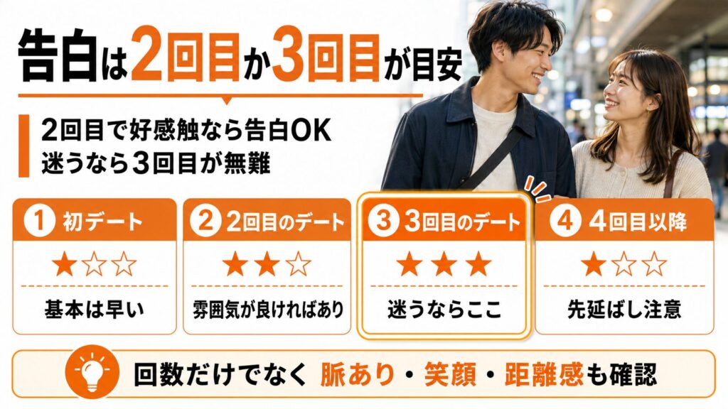 告白は2回目か3回目が目安