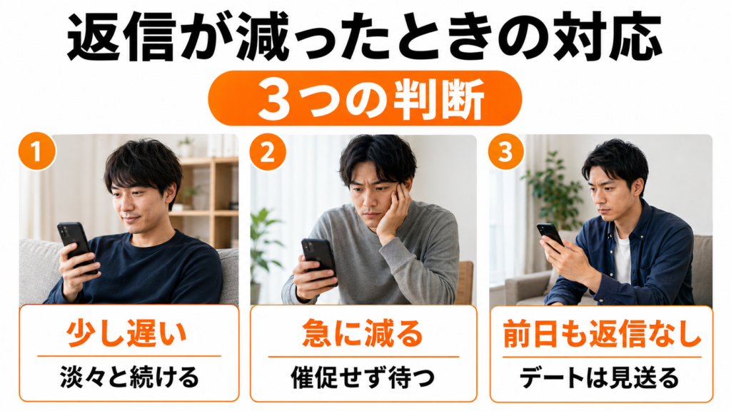 返信が減った時の対応