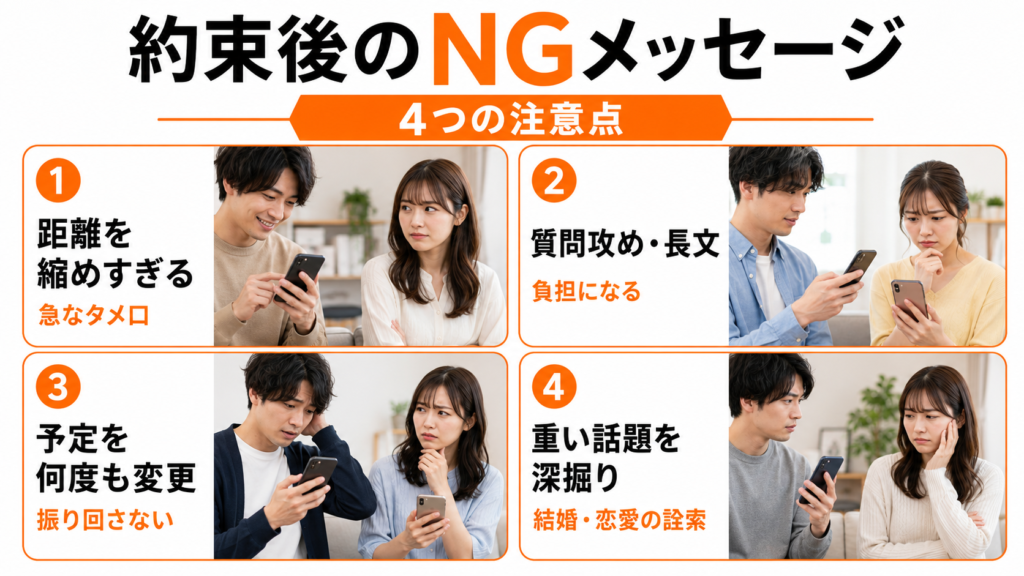 約束後のNGメッセージ