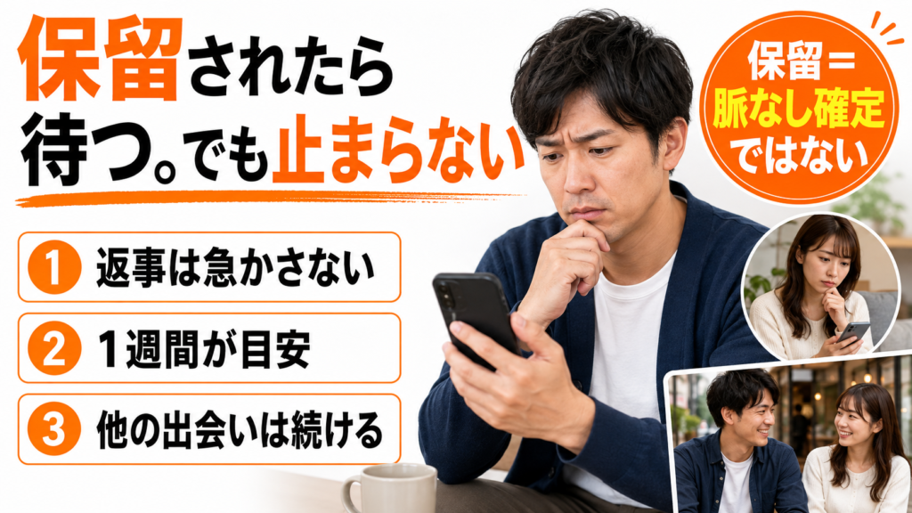 保留されたら待つ。でも止まらない
