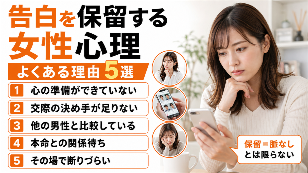 告白を保留する女性心理