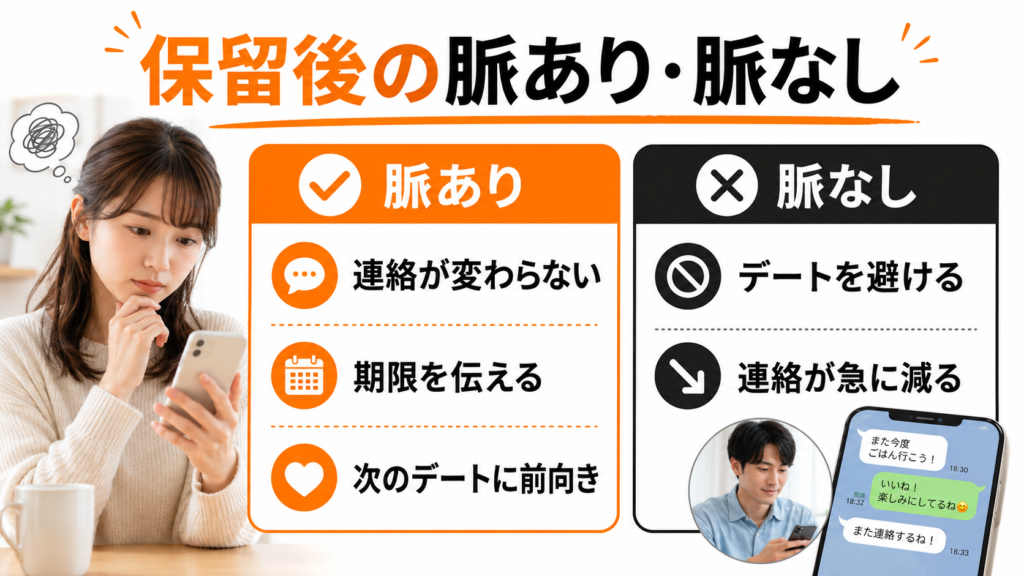 保留後の脈あり・脈なし