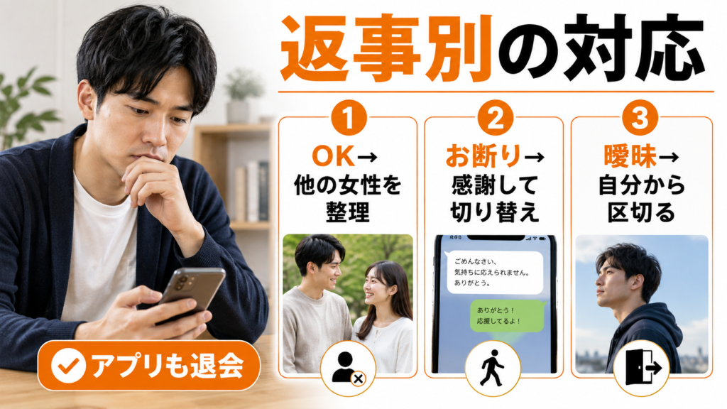 返事別の対応