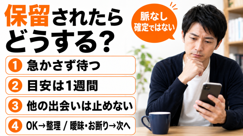 保留されたらどうする？